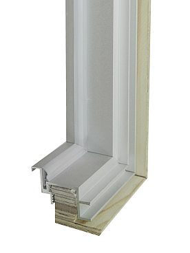 скрытая алюминиевая коробка обратного открывания под полотно 40 мм
